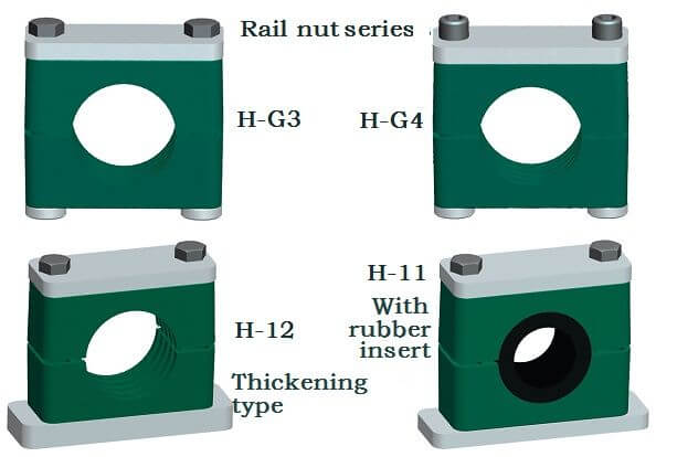 heavy duty rail nut pipe clamps